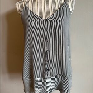 LOFT Black and White Striped Camisole